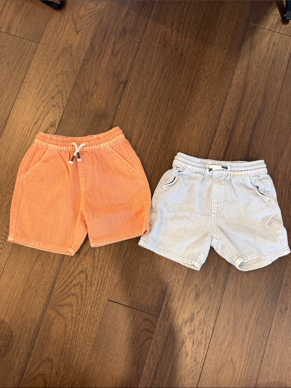 Zara Boys 12-18 Boys Orange (NWT)  and Light Blue Drawstring Shorts - C39-166